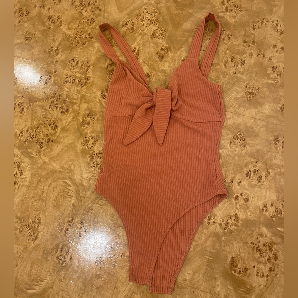 MINKPINK Orange Bodysuit, Small